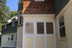 Before glass restoration beside entry